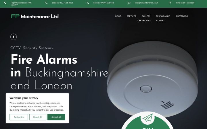 Screenshot of fpmaintenance.co.uk