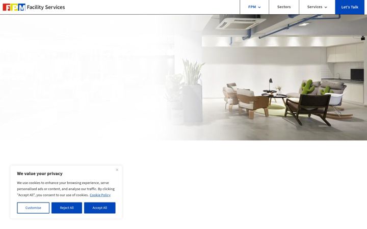 Skærmbillede af fpmfacilityservices.co.uk