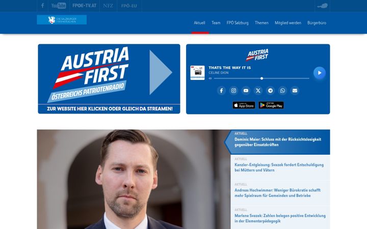 Screenshot of fpoe-salzburg.at