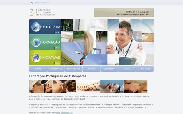 Screenshot of fposteopatas.pt