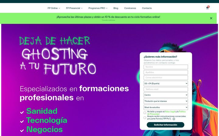 Ekrano kopija fppro.es