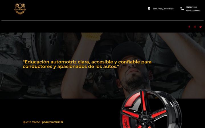 Screenshot of fpsautomotrizcr.com