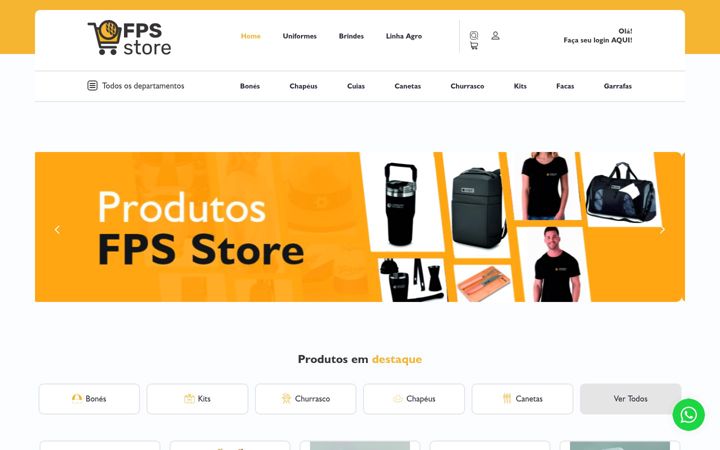 Ekrānuzņēmums no fpsstore.com.br