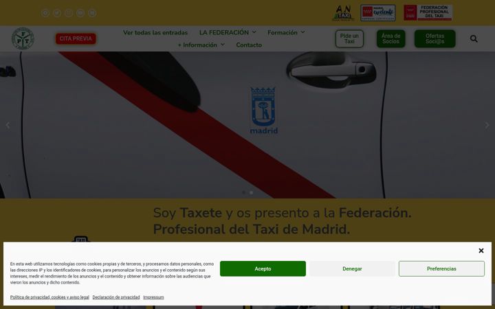 Screenshot of fptaximadrid.es