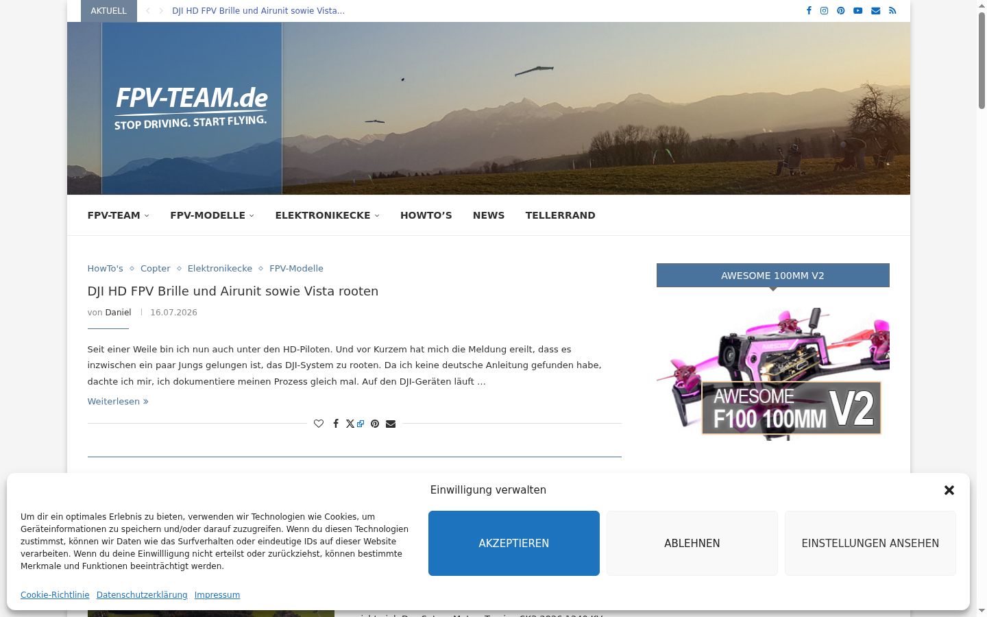 Sutikimo reklamjuostės, rodytos prieš bet kokią sąveiką, ekrano kopija