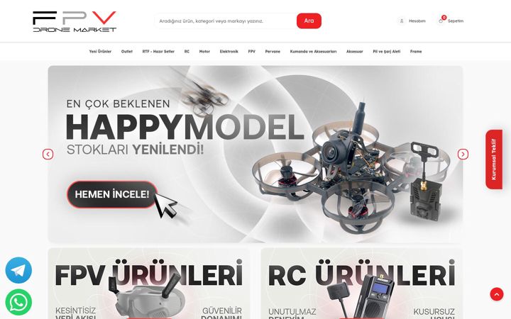 Screenshot of fpvdronemarket.com