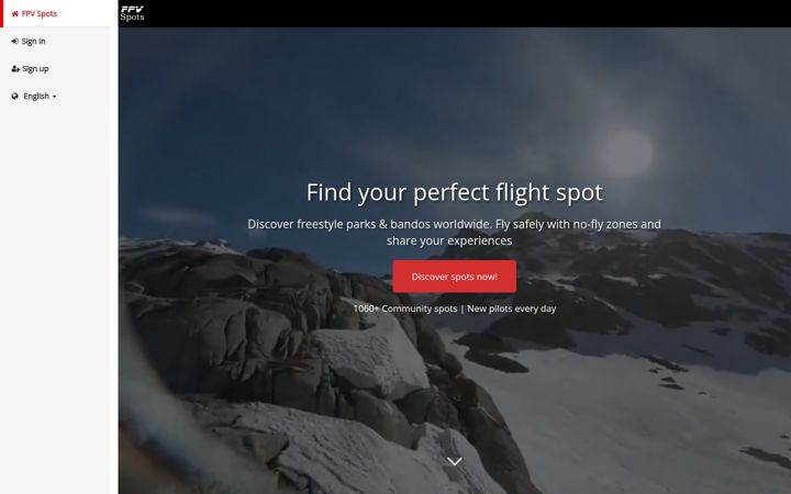 Screenshot of fpvspots.net