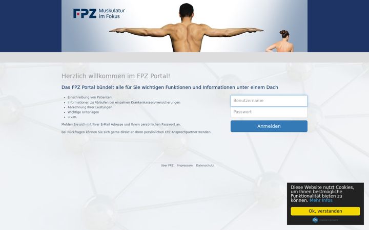 Screenshot of fpz-portal.de