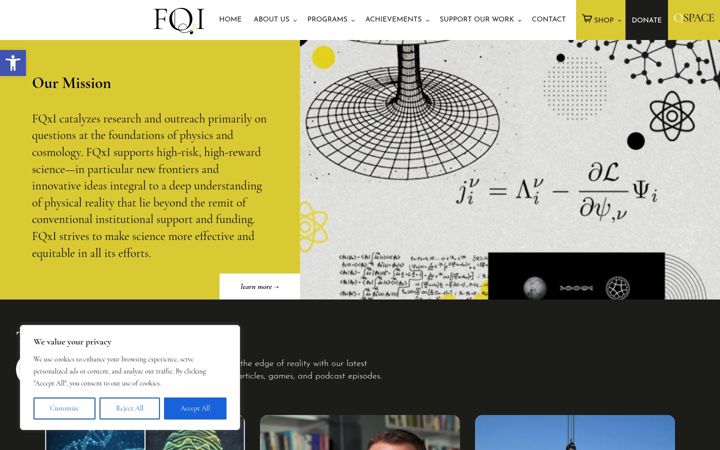 Screenshot of fqxi.org