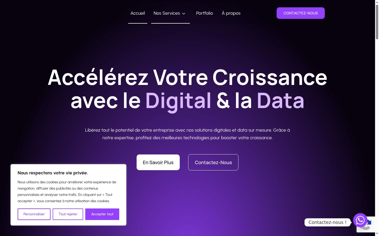 Screenshot tal-banner tal-kunsens muri qabel kwalunkwe interazzjoni