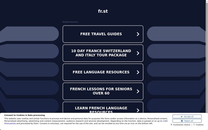 Screenshot van fr.st