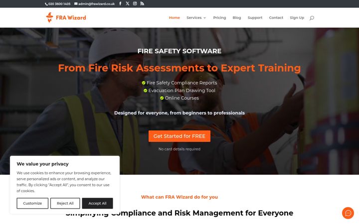 Screenshot of fra-wizard.co.uk
