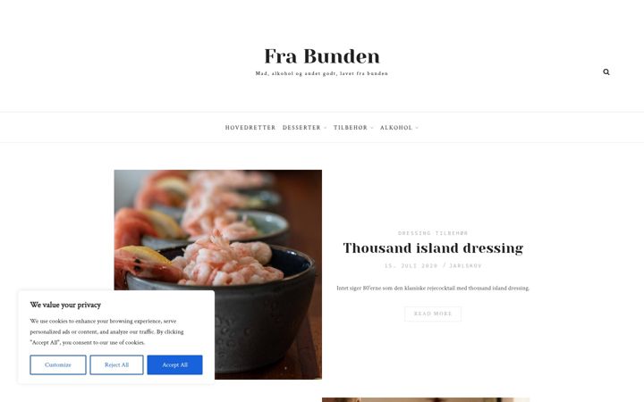 Screenshot of frabunden.dk