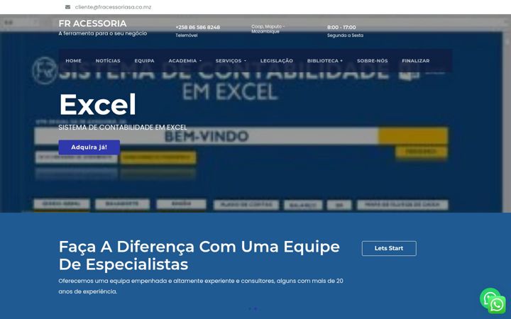 Screenshot of fracessoriasa.co.mz