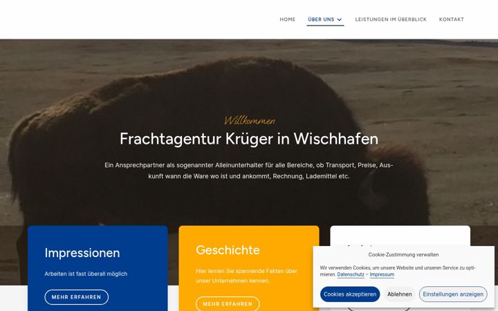 Screenshot van frachtagentur-krueger.de