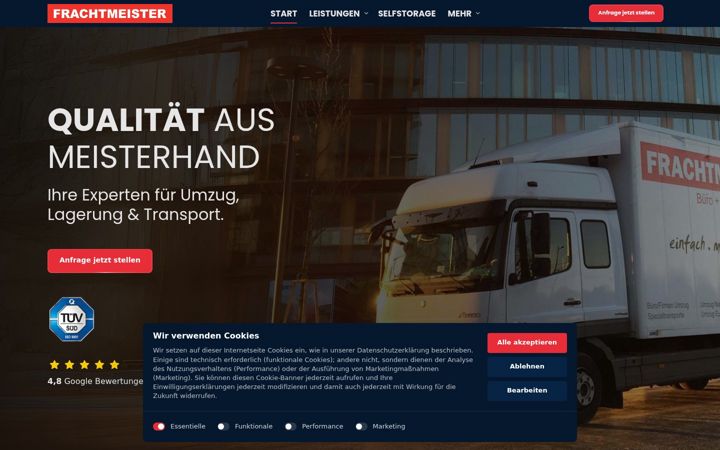 Screenshot of frachtmeister.at
