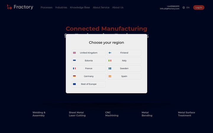 Screenshot of fractory.com