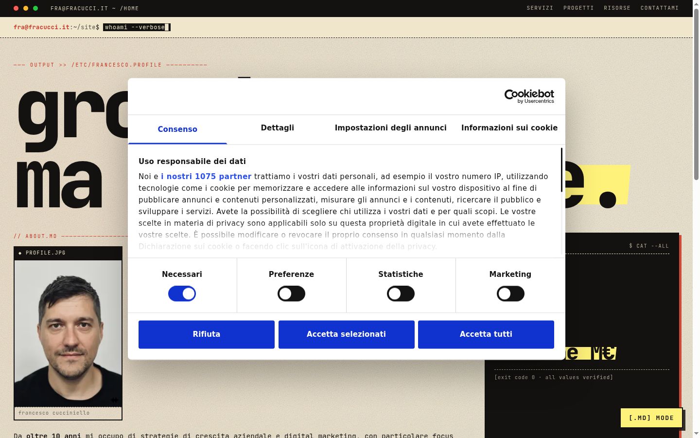 Sutikimo reklamjuostės, rodytos prieš bet kokią sąveiką, ekrano kopija