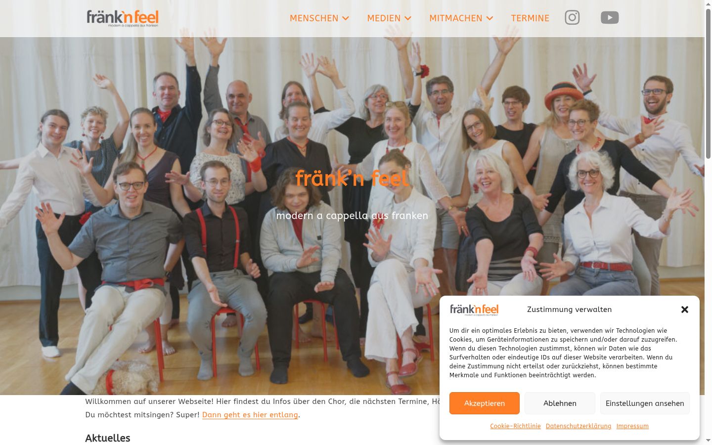 Screenshot tal-banner tal-kunsens muri qabel kwalunkwe interazzjoni