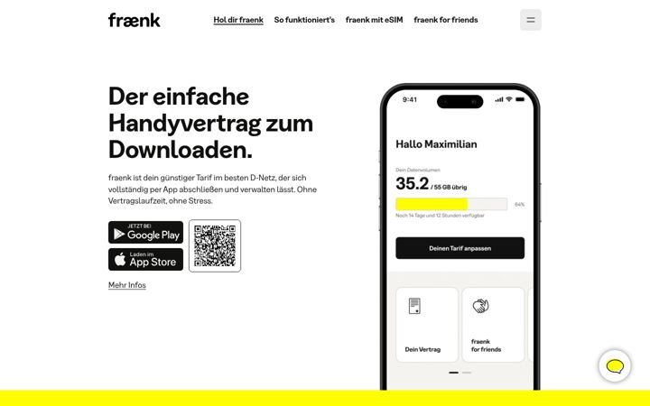 Screenshot of fraenk.de