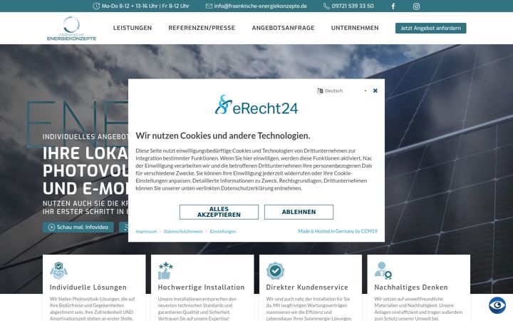 Screenshot of fraenkische-energiekonzepte.de