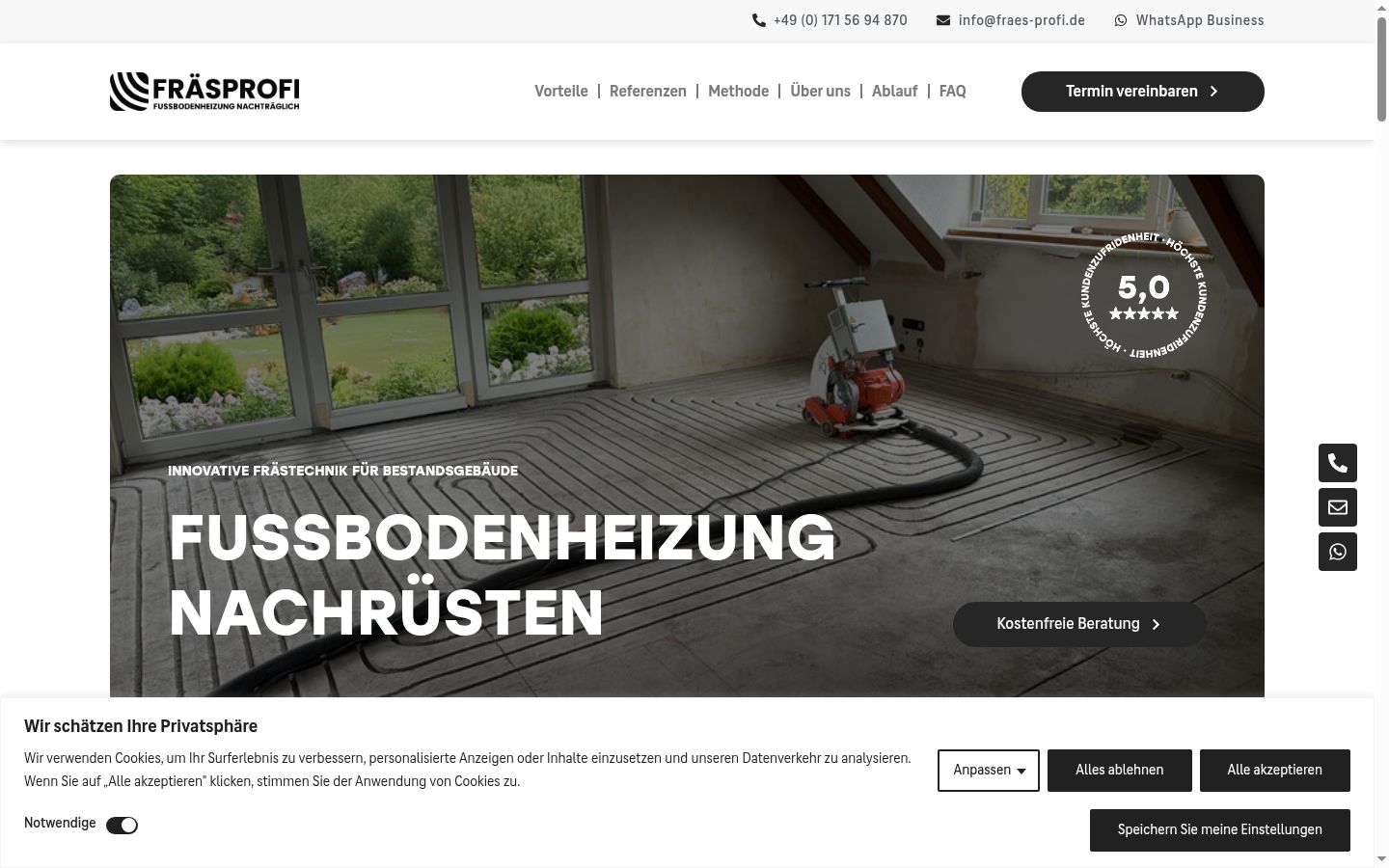 Screenshot tal-banner tal-kunsens muri qabel kwalunkwe interazzjoni