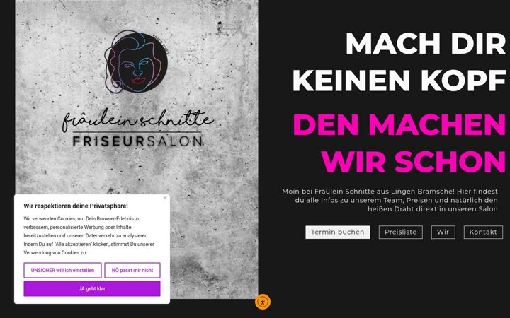 Screenshot of fraeuleinschnitte.de