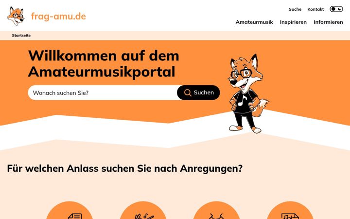 Screenshot of frag-amu.de