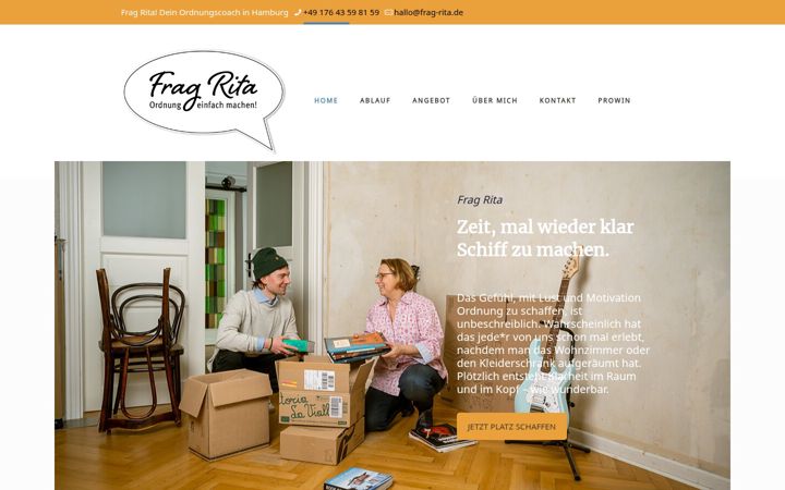 Screenshot of frag-rita.de