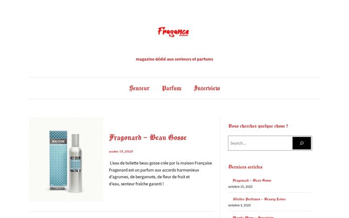Screenshot of fragance-magazine.fr