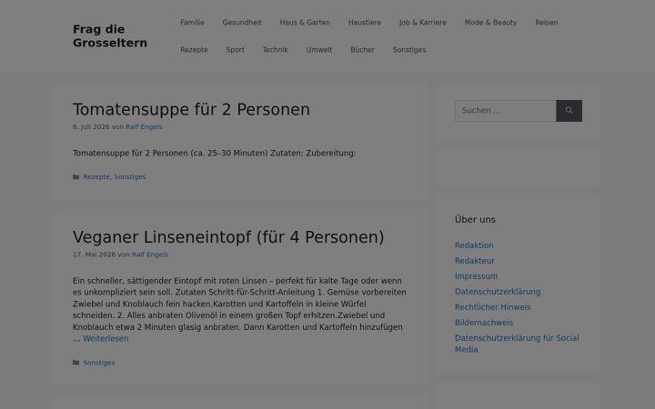 Posnetek zaslona fragdiegrosseltern.de