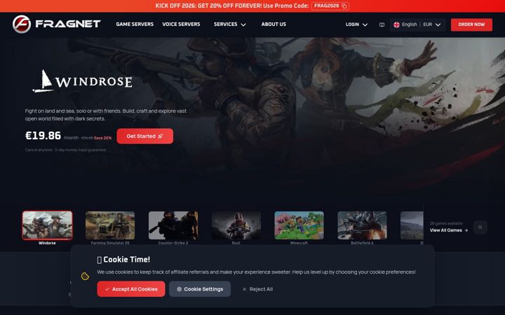 Screenshot of fragnet.net