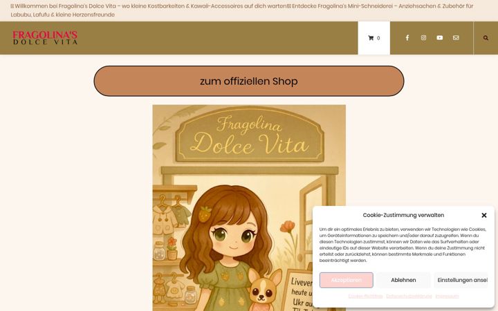 Screenshot of fragolinasdolcevita.com