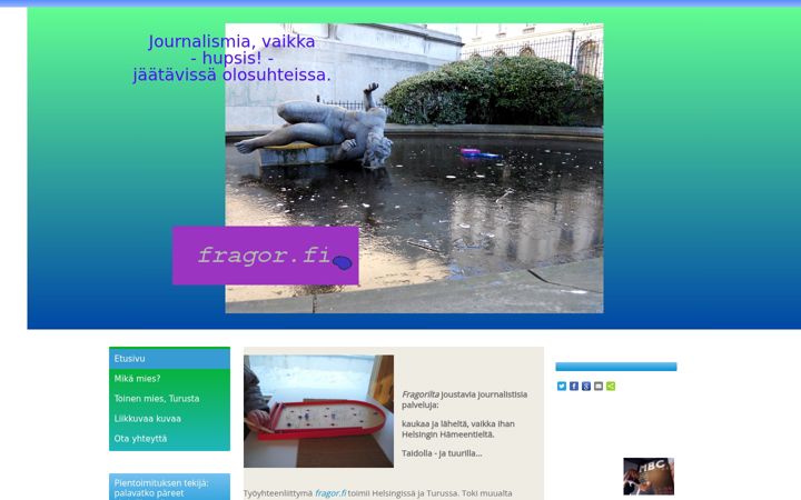 Kuvakaappaus sivustosta fragor.fi