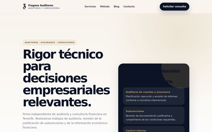 Screenshot of fragosoauditores.com