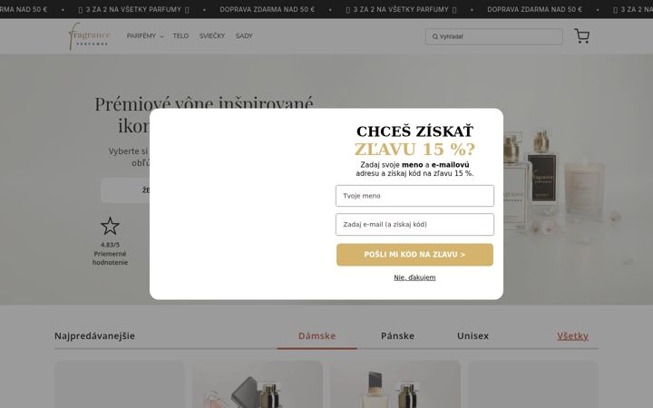 Screenshot of fragrance-perfumes.sk