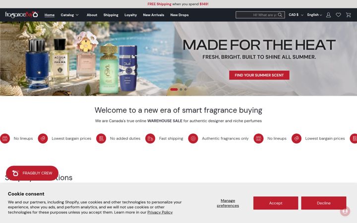 Screenshot of fragrancebuy.ca