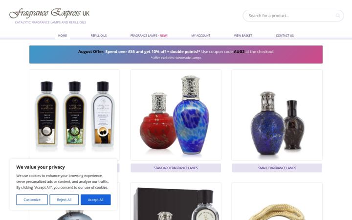 Skærmbillede af fragranceexpressuk.co.uk
