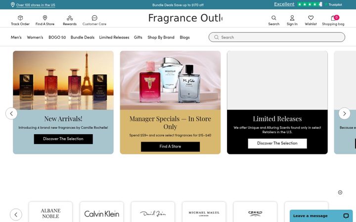 Screenshot von fragranceoutlet.com
