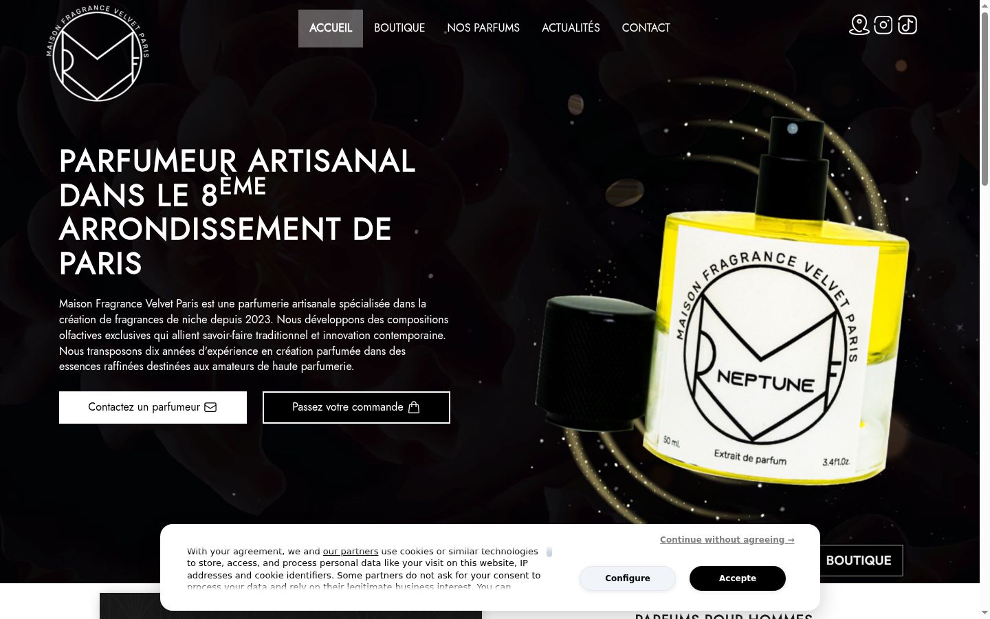 Screenshot του banner συγκατάθεσης που εμφανίστηκε πριν από οποιαδήποτε αλληλεπίδραση