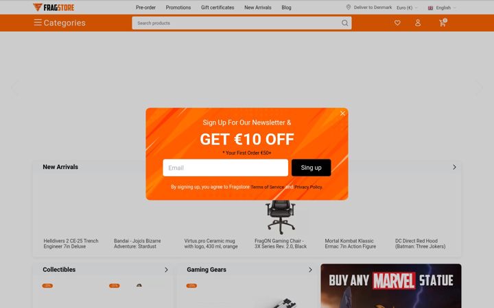 Screenshot of fragstore.com
