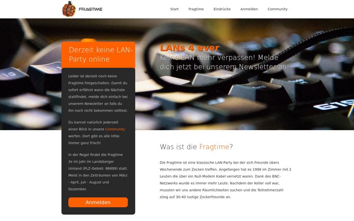 Screenshot of fragtime.org