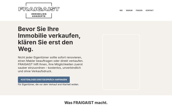 Screenshot of fraigaist-immo.de