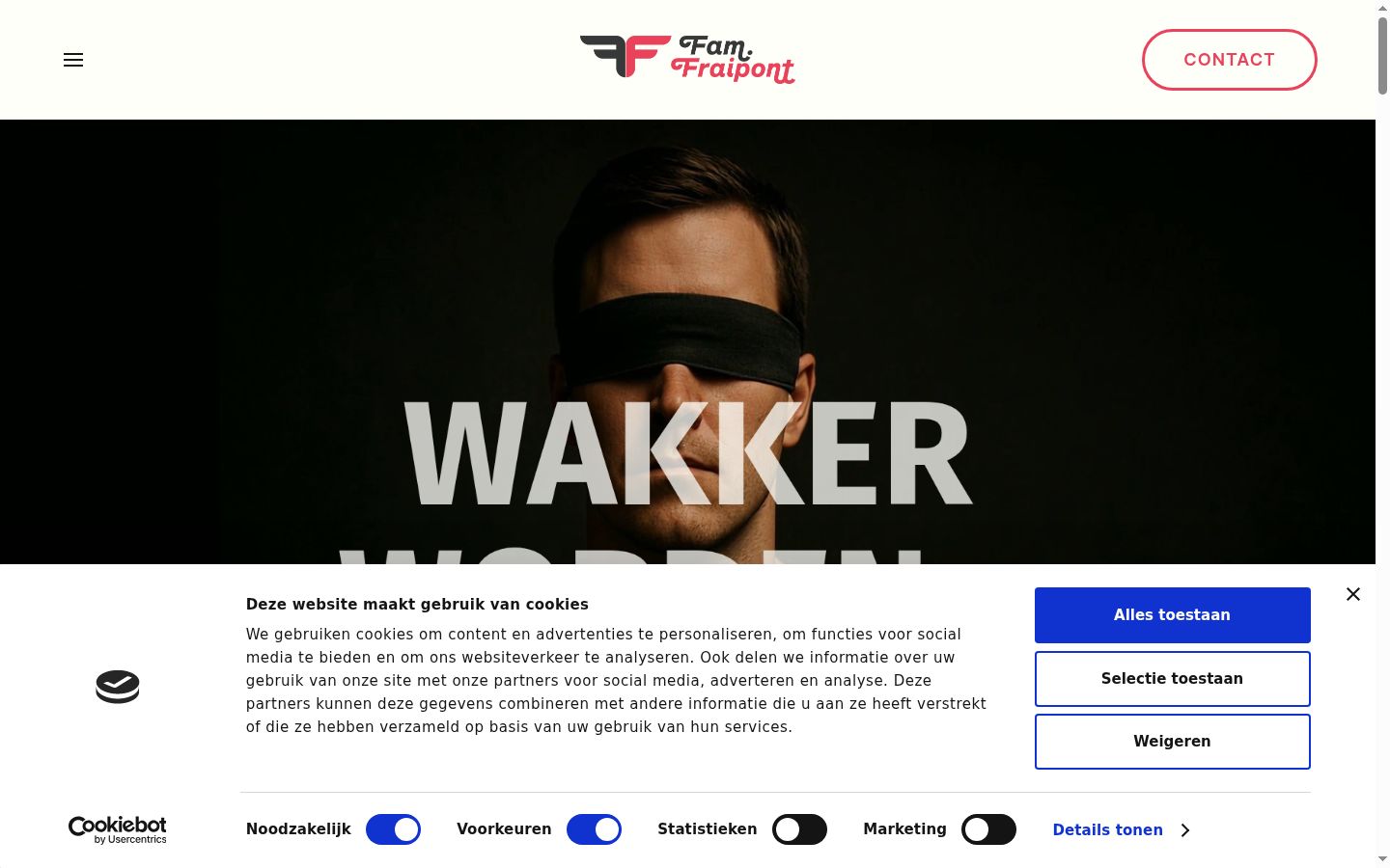 Screenshot des Einwilligungsbanners vor jeglicher Interaktion