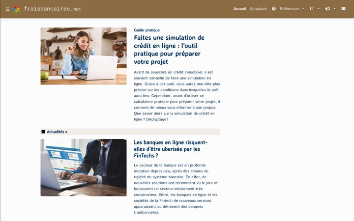 Skjámynd af fraisbancaires.net
