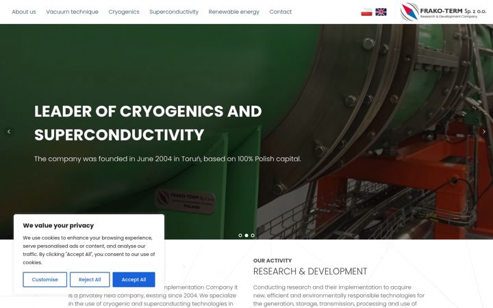Screenshot of frakoterm.com