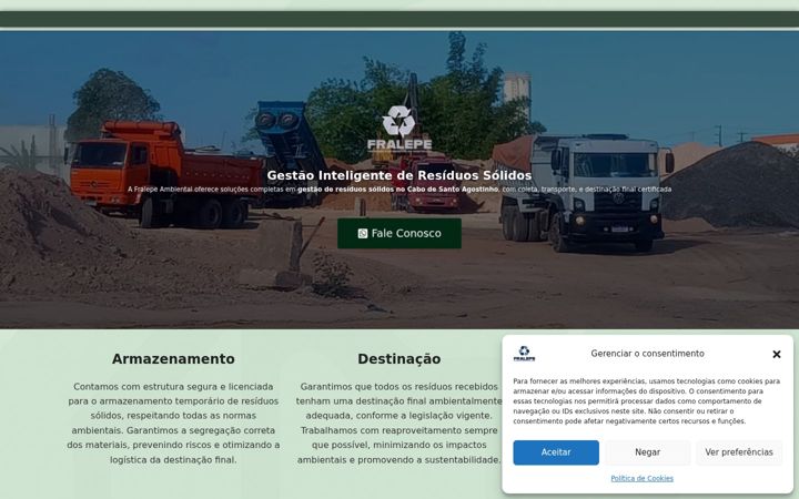 Ekrānuzņēmums no fralepeambiental.com.br