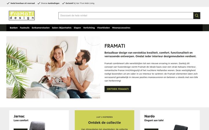 Screenshot of framati.nl