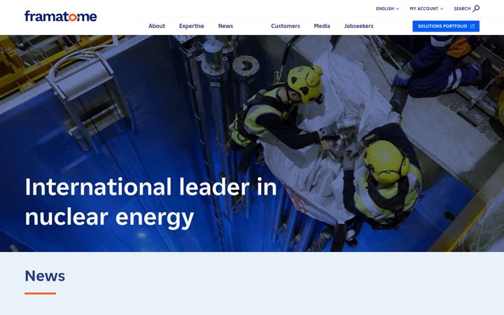 Screenshot of framatome.com