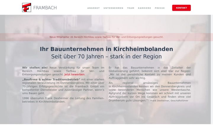 Screenshot of frambach-gmbh.de